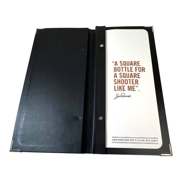 VTG JACK DANIELS Old No 7 Leather Book Whiskey Drink Menu And Jack And Coke Sign - Picture 7 of 10